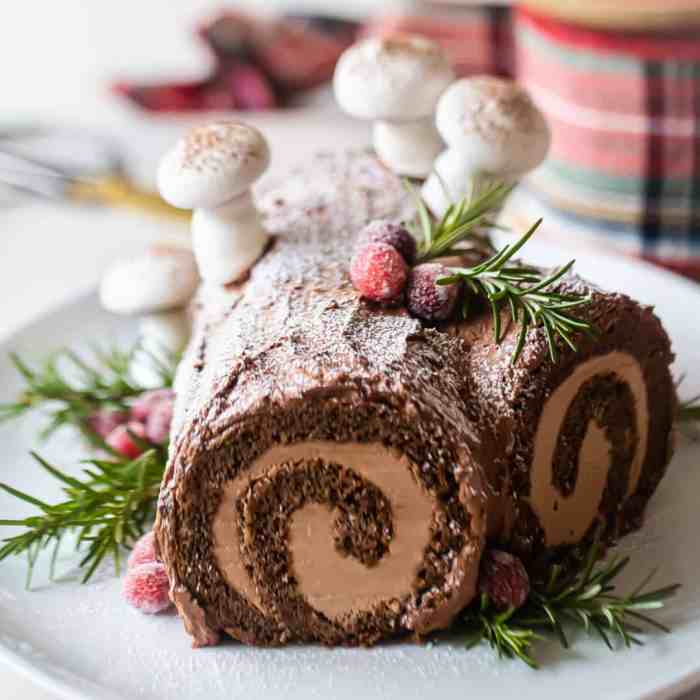 How to decorate yule log cake