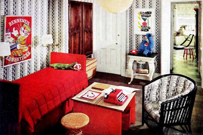 How to decorate a bedroom 60s style