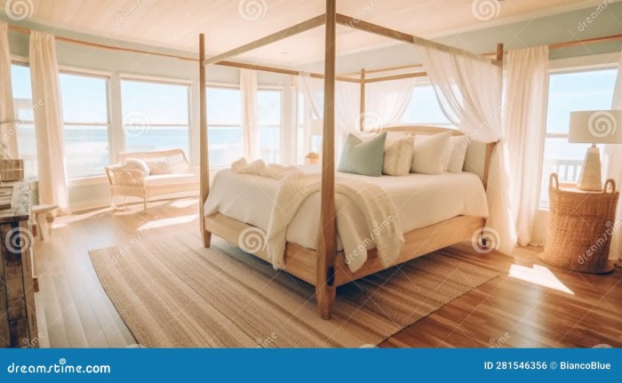 How to decorate a bedroom in beachy style