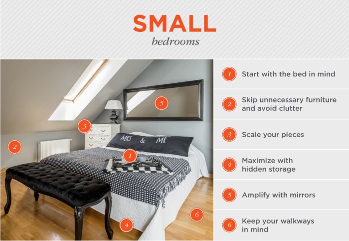 How to arrange and decorate a small bedroom