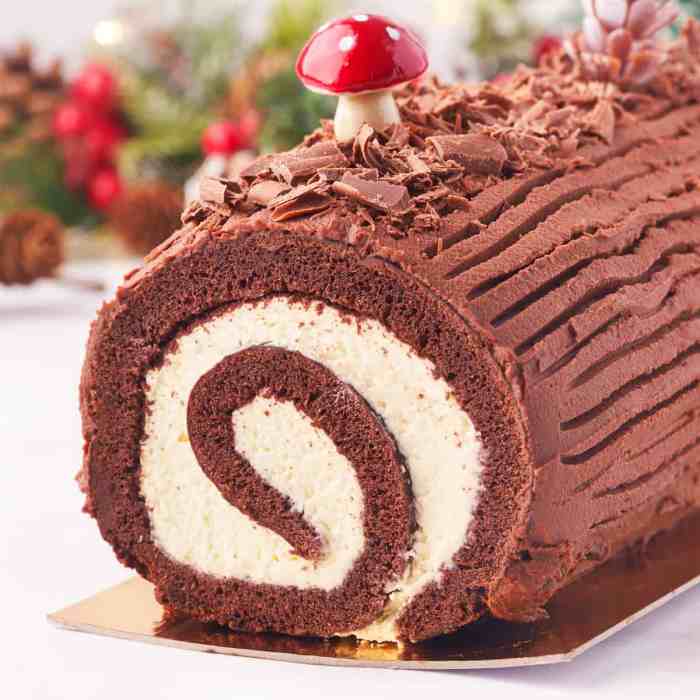 How to decorate yule log cake