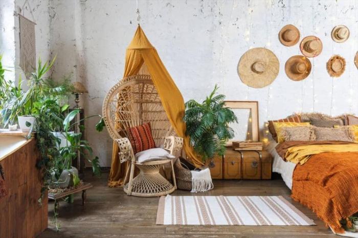 Bohemian boho decor style room chic living chair reserve essentials