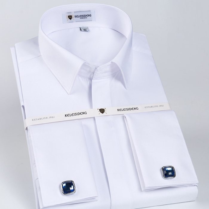 French cuff dress shirts for men