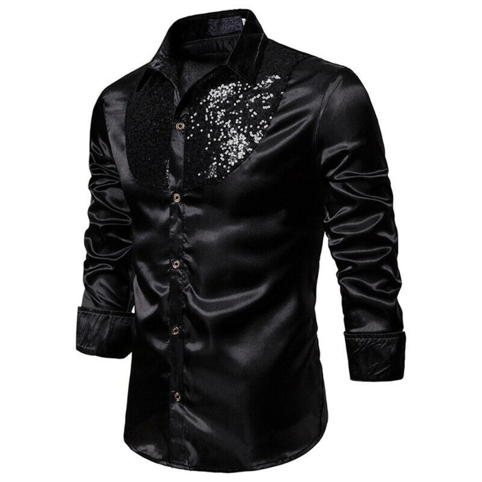 Mens silk crew neck dress shirts