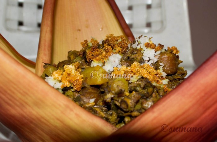 How to cook banana flower bengali style