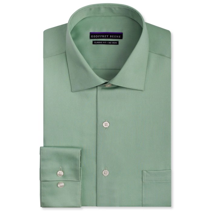 Pale green mens dress shirt