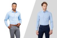 Blue dress shirt outfit men