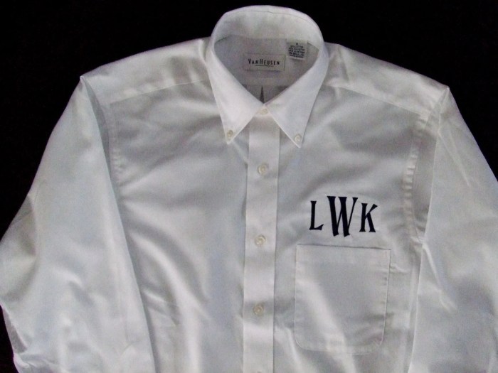 Monogram mens dress shirts