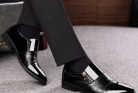 Shiny dress shoes for men